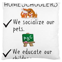 Homeschoolers Socialize Large Cushion Case (two Sides) by athenastemple