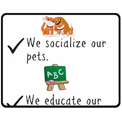 Homeschoolers Socialize Double Sided Fleece Blanket (medium)  by athenastemple