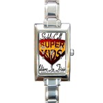 Sickle Super Kids  Rectangle Italian Charm Watch Front