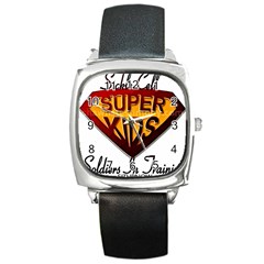 Sickle Super Kids  Square Metal Watch