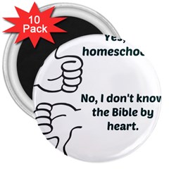 Bible No 3  Magnets (10 Pack)  by athenastemple