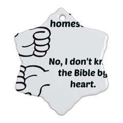 Bible No Ornament (snowflake)