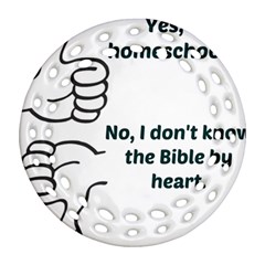 Bible No Round Filigree Ornament (two Sides)