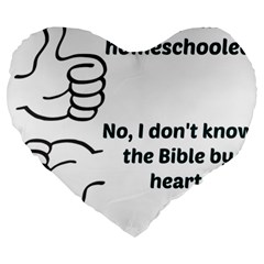 Bible No Large 19  Premium Heart Shape Cushions