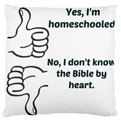 Bible No Large Flano Cushion Case (one Side) by athenastemple