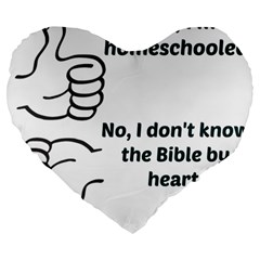 Bible No Large 19  Premium Flano Heart Shape Cushions by athenastemple