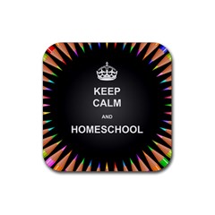 Keepcalmhomeschool Rubber Coaster (square) 