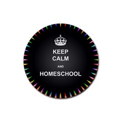 Keepcalmhomeschool Rubber Coaster (round)  by athenastemple