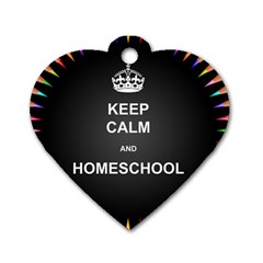 Keepcalmhomeschool Dog Tag Heart (one Side)