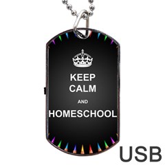 Keepcalmhomeschool Dog Tag Usb Flash (one Side)