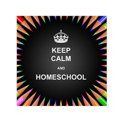 Keepcalmhomeschool Small Satin Scarf (square) by athenastemple