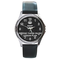 Lessonplan Round Metal Watch