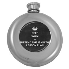 Lessonplan Round Hip Flask (5 Oz) by athenastemple