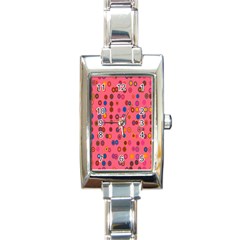 Circles Abstract Circle Colors Rectangle Italian Charm Watch by Nexatart