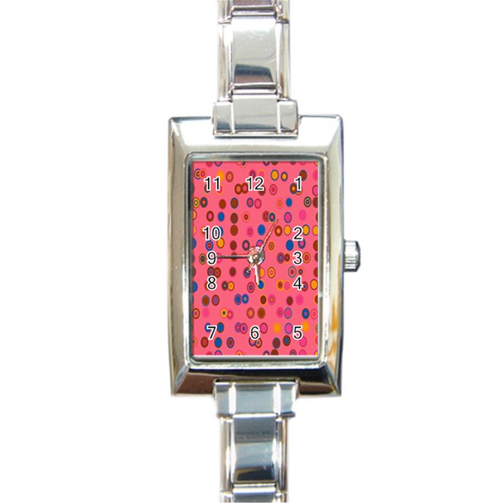 Circles Abstract Circle Colors Rectangle Italian Charm Watch