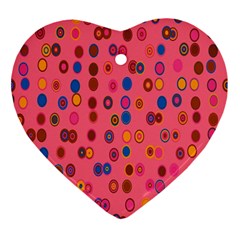 Circles Abstract Circle Colors Ornament (heart) by Nexatart