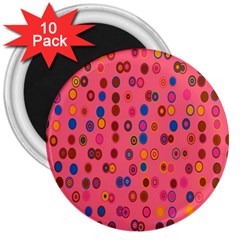 Circles Abstract Circle Colors 3  Magnets (10 Pack) 