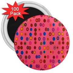 Circles Abstract Circle Colors 3  Magnets (100 Pack)