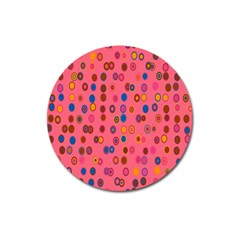 Circles Abstract Circle Colors Magnet 3  (round)