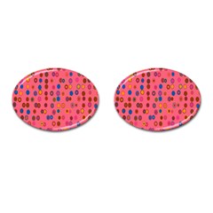 Circles Abstract Circle Colors Cufflinks (oval) by Nexatart