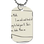 Mathx Dog Tag (Two Sides) Front