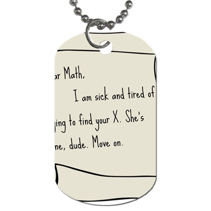 Mathx Dog Tag (Two Sides)