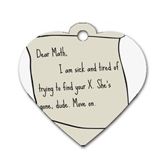 Mathx Dog Tag Heart (one Side) by athenastemple