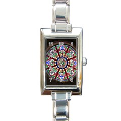 Church Window Window Rosette Rectangle Italian Charm Watch by Nexatart