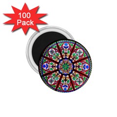 Church Window Window Rosette 1 75  Magnets (100 Pack)  by Nexatart