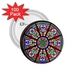 Church Window Window Rosette 2 25  Buttons (100 Pack)  by Nexatart