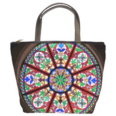 Church Window Window Rosette Bucket Bags by Nexatart