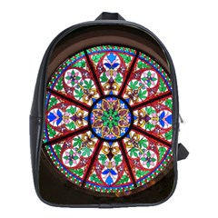 Church Window Window Rosette School Bags(large)  by Nexatart