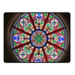 Church Window Window Rosette Fleece Blanket (small) by Nexatart