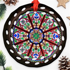 Church Window Window Rosette Round Filigree Ornament (two Sides) by Nexatart