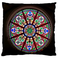 Church Window Window Rosette Large Flano Cushion Case (one Side) by Nexatart