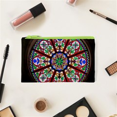 Church Window Window Rosette Cosmetic Bag (xs) by Nexatart