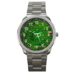 Circuit Board Sport Metal Watch