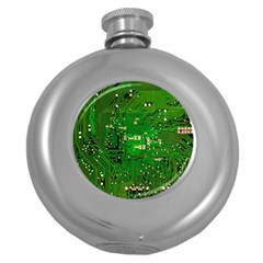 Circuit Board Round Hip Flask (5 Oz)