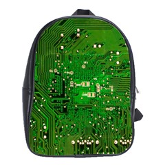 Circuit Board School Bags(large)  by Nexatart