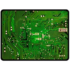 Circuit Board Fleece Blanket (large)  by Nexatart