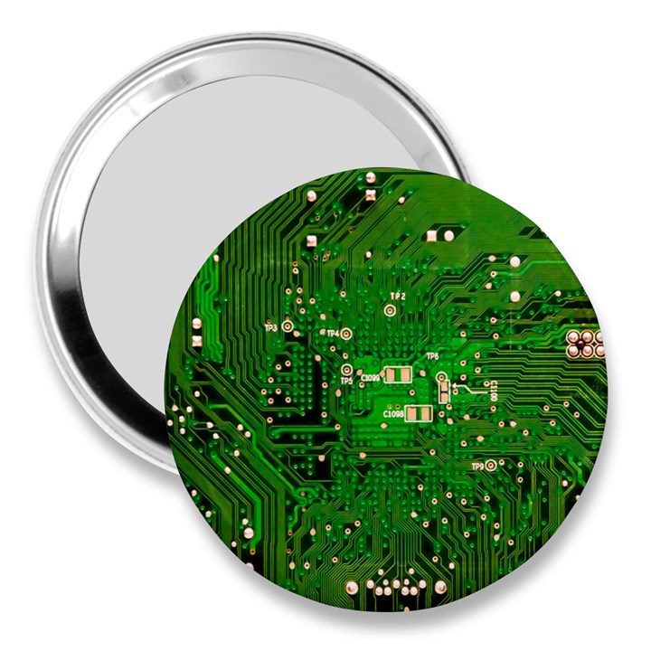 Circuit Board 3  Handbag Mirrors