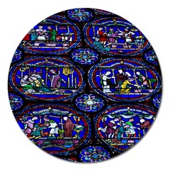 Church Window Canterbury Magnet 5  (round) by Nexatart