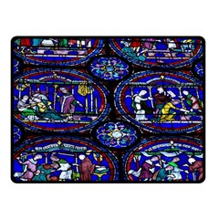 Church Window Canterbury Fleece Blanket (small) by Nexatart