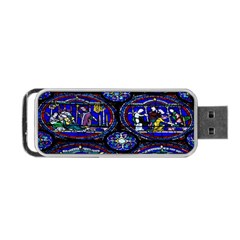 Church Window Canterbury Portable Usb Flash (two Sides) by Nexatart