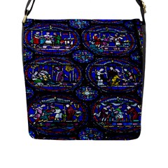 Church Window Canterbury Flap Messenger Bag (l)  by Nexatart