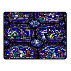 Church Window Canterbury Double Sided Fleece Blanket (small)  by Nexatart