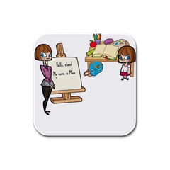 Mom Rubber Square Coaster (4 Pack)  by athenastemple