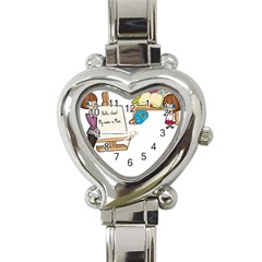 Mom Heart Italian Charm Watch