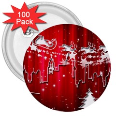 City Nicholas Reindeer View 3  Buttons (100 Pack)  by Nexatart