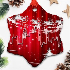 City Nicholas Reindeer View Ornament (snowflake) by Nexatart